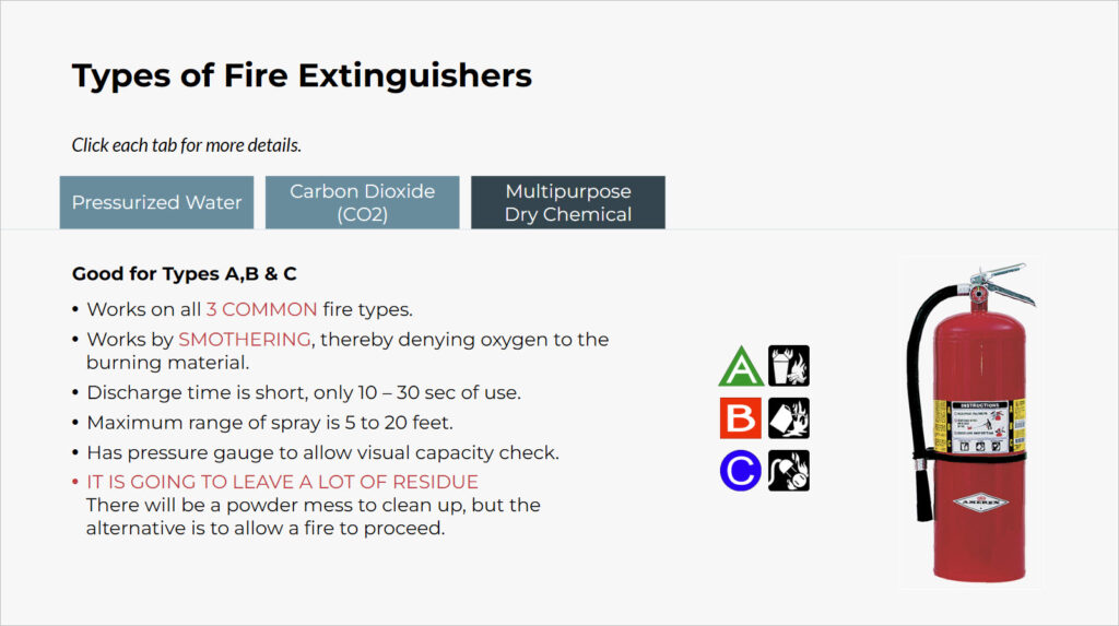 Screenshot 3 for Fire Extinguisher Training.