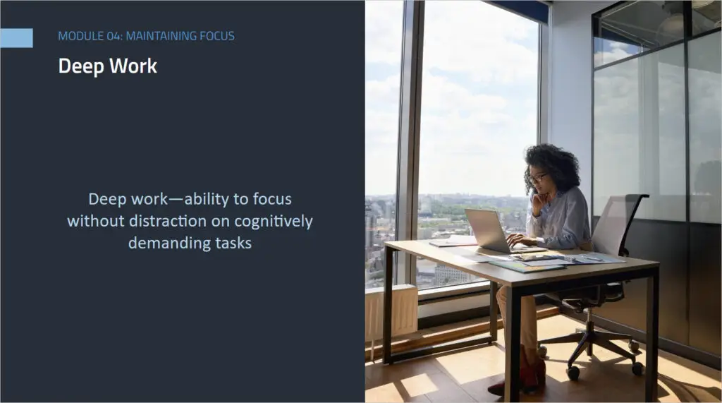 Screenshot 2 for course on Effective Time Management Techniques.
