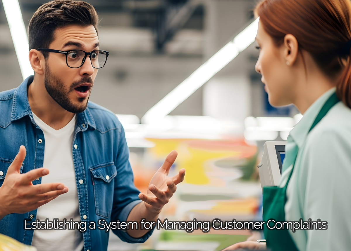 Customer complaining to a cashier.