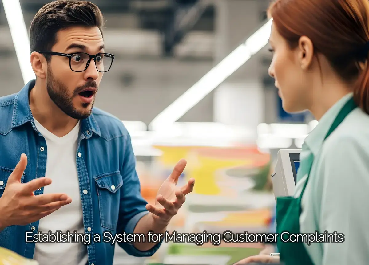 Customer complaining to a cashier.