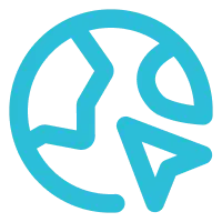 Vector of broken globe with mouse pointer.