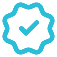 Vector of jagged circle checkmark.