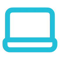 Vector of open laptop.