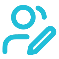 Vector of person with pencil.