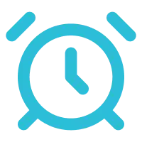 Icon of alarm clock.