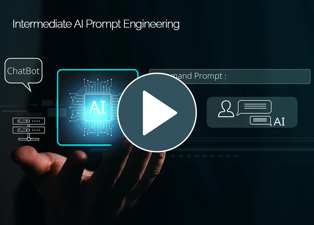 AI rendering of hand holding illuminated sign of AI.