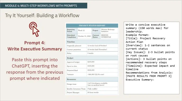 Screenshot 02 for course on Prompt AI Engineering.