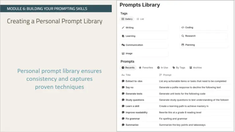 Screenshot 03 for course on Prompt AI Engineering.