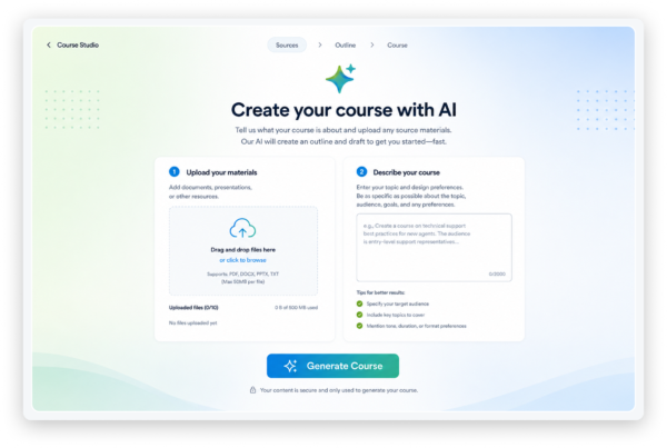 Course Studio | Author courses within the Knowledge Anywhere LMS