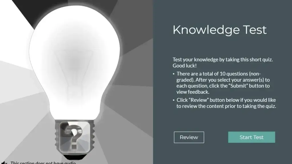Screenshot three for course Good Laboratory Practices .